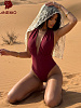 Купальник слитный для пляжа Классика бордовый