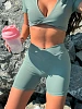 Велосипедки спортивные моделирующие пушап Элен хаки